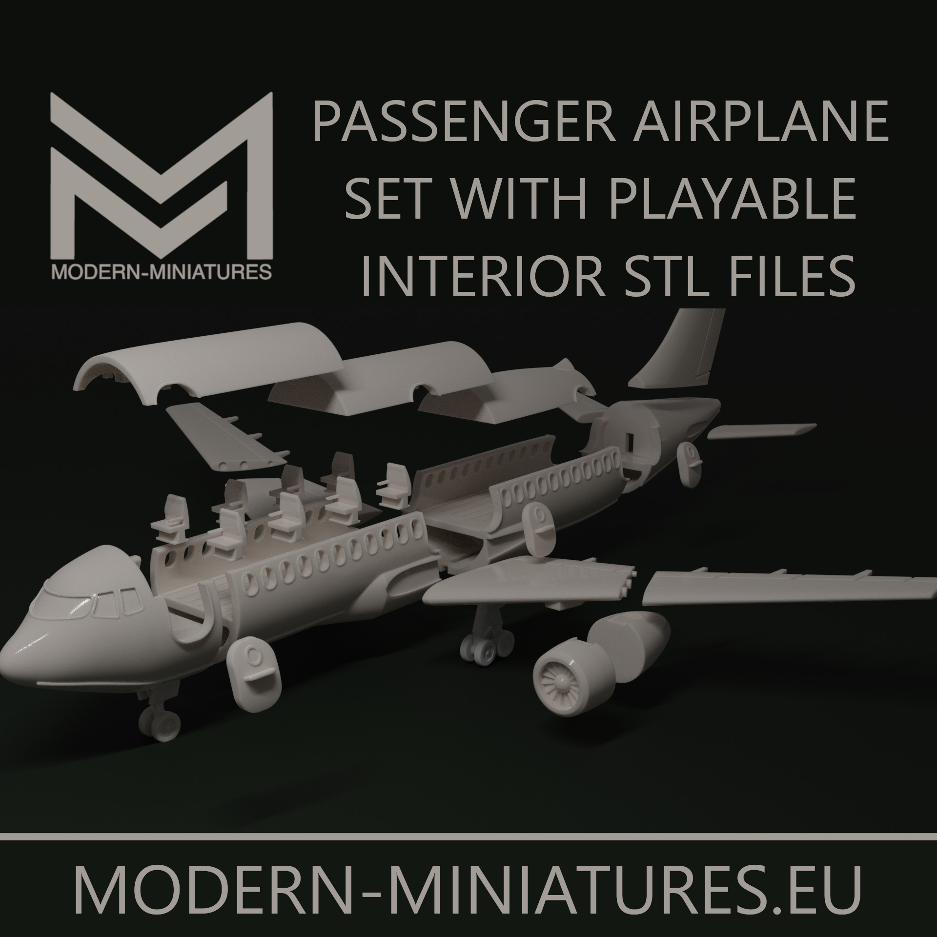 Passenger Plane with playable interior